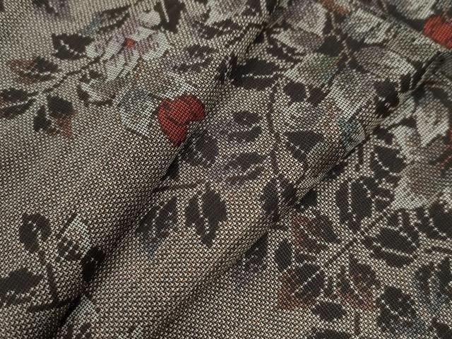 平和屋着物●本場大島紬　9マルキ　枝花文　正絹　逸品　未使用　CAAZ3046yc