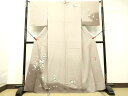 平和屋着物●京加賀友禅 百貫達雄 訪問着 枝花文 暈し染め 銀座おゝぎ屋扱い 正絹 逸品 DAAU0525tw
