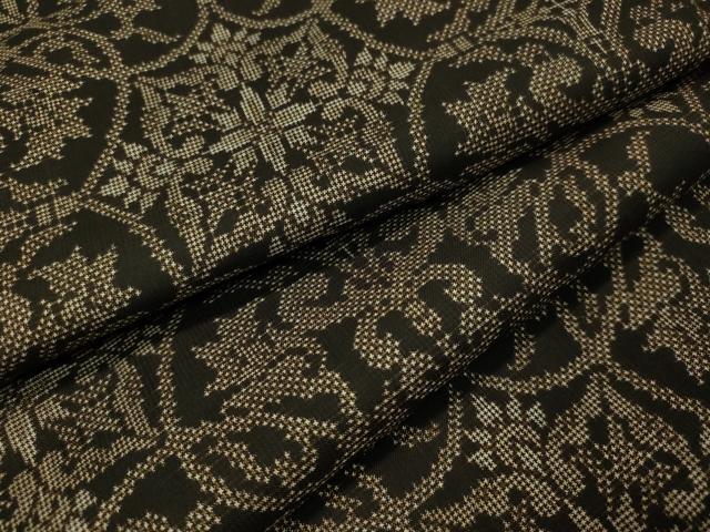 平和屋着物●本場大島紬 7マルキ 正倉院花唐草文 松坂屋扱い 正絹 逸品 CAAT7563vp