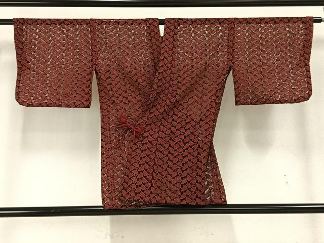 平和屋着物▽道中着　スリーシーズン　春夏秋　塵除け　紗袷　紗　葉尽くし　正絹　逸品　AAAW7909fy