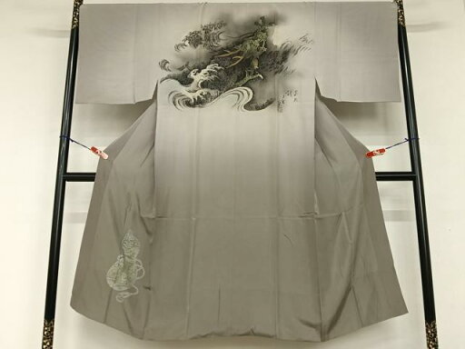 平和屋着物●男性 長襦袢 袷 手描き 龍 暈し染め 正絹 逸品 AAAW9150zg 平和屋着物●男性 長襦袢 袷 手描き 龍 暈し染め 正絹 逸品 AAAW9150zg