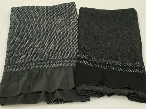 平和屋着物▼男性 和装小物 兵児帯2点セット 総絞り 灰・黒 逸品 AAAX3749ay 平和屋着物▼男性 和装小物 兵児帯2点セット 総絞り 灰・黒 逸品 AAAX3749ay