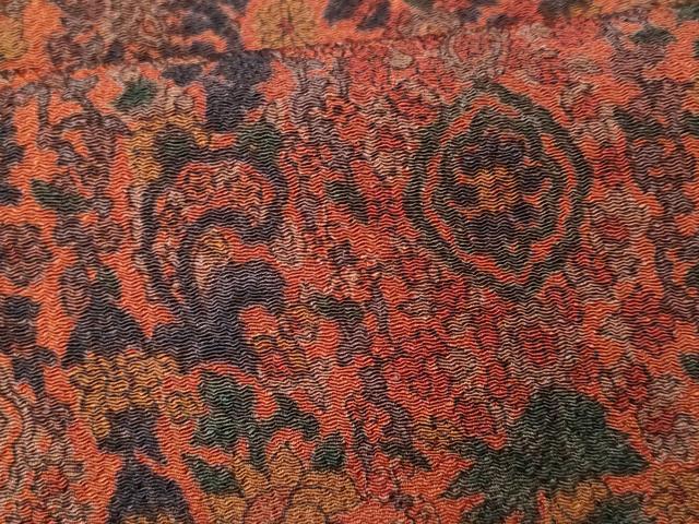 平和屋着物■上質な小紋 花間道 鬼しぼ縮緬 正絹 逸品 CAAO9174fb