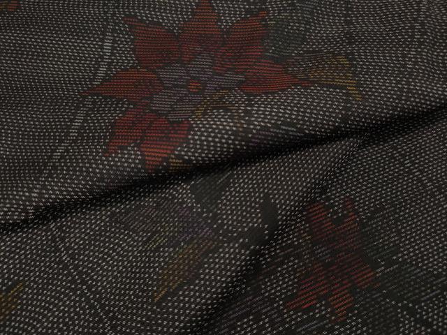 Kimono - 平和屋着物●本場大島紬　更紗花唐草立涌文　正絹　逸品　CAAX4562ut