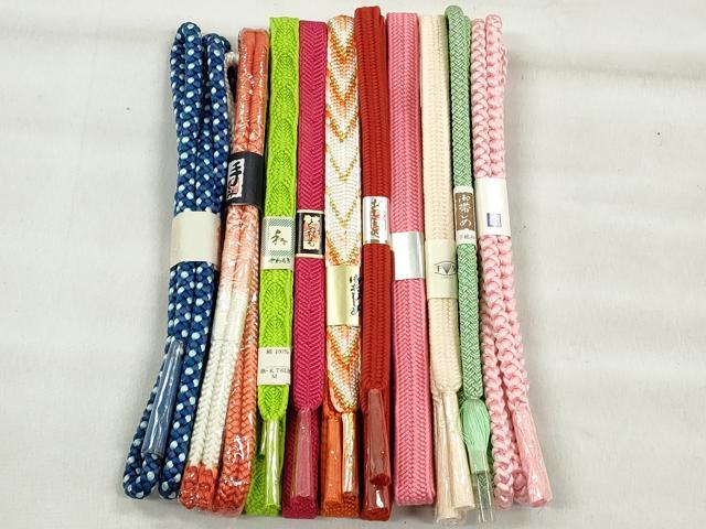 平和屋着物●和装小物 帯締め10本セット 笹浪組 唐組 鴨川組 金糸 逸品 未使用 CABK...