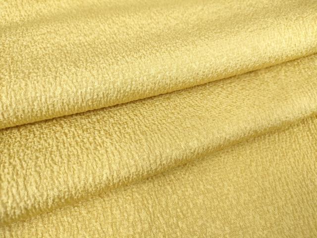 平和屋着物▽上質な色無地　単衣　蜂蜜色　ワンポイント　正絹　逸品　DAAV5641az