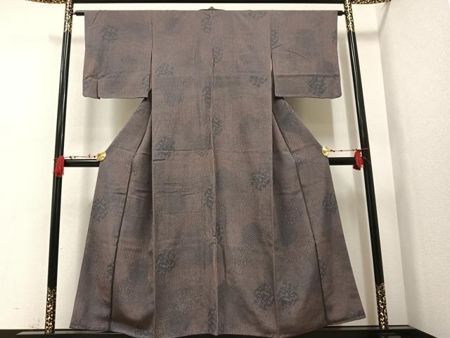 平和屋着物■江戸小紋 亀甲寄せ小紋柄 正絹 逸品 AAAT2770ph
