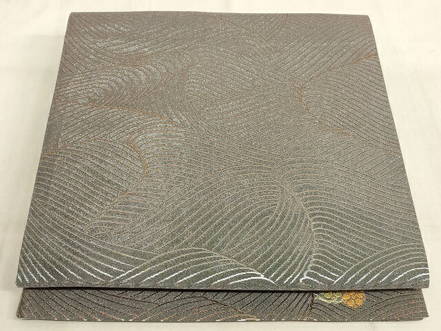 乐天商城 - 平和屋着物◎六通柄袋帯　立波文　銀糸　正絹　逸品　AAAL8231Amf