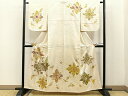 平和屋着物■訪問着 駒刺繍 正倉院花文 金銀彩 正絹 逸品 BAAR0374jr