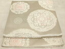 平和屋着物◎六通柄袋帯 みゆき 正倉院花文 銀糸 正絹 逸品 AAAL9965Aex