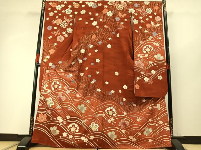 Rakuten - 平和屋着物●豪華振袖　作家物　立波花蝶文　金彩　正絹　逸品　AABH4749fy