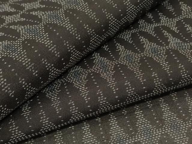 平和屋着物＊夏物　本場大島紬　夏大島　幾何学文様　正絹　逸品　AABA2784jd