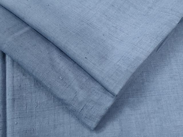 平和屋着物●本場結城紬 重要無形文化財 色無地 紅碧色 やまと誂製 正絹 逸品 CABB4622yc