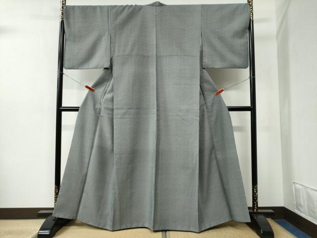平和屋着物●江戸小紋　万筋　黒色×白鼠色　洗える着物　CABB4624yc heiwaya-11038115 平和屋 サンプル画像2