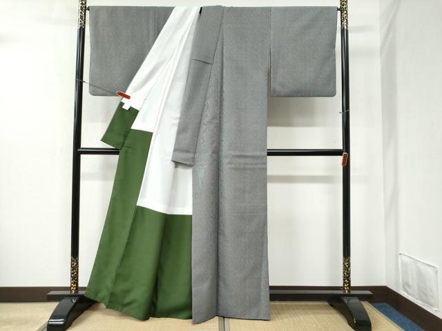 平和屋着物●江戸小紋　万筋　黒色×白鼠色　洗える着物　CABB4624yc heiwaya-11038115 平和屋 サンプル画像3
