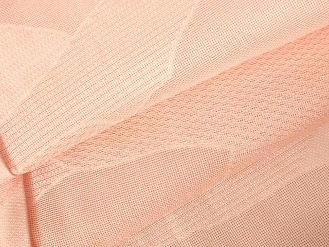 平和屋着物＊夏物　小紋　霞紋紗　宍色　正絹　逸品　DAAV1750op