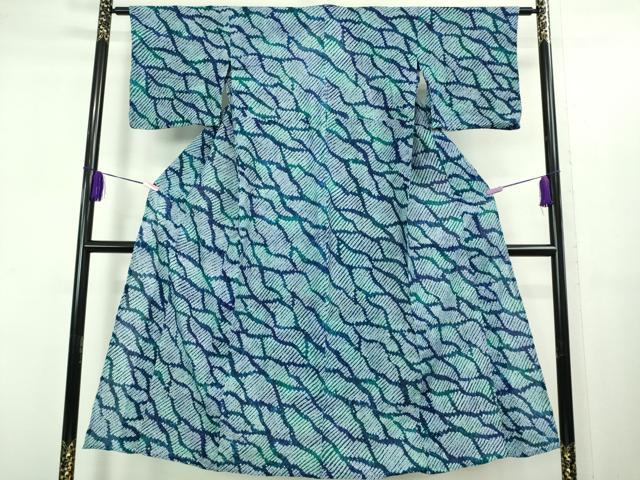 平和屋着物■極上　夏物　浴衣　有松鳴海絞り　綿　逸品　DZAB1063kh5