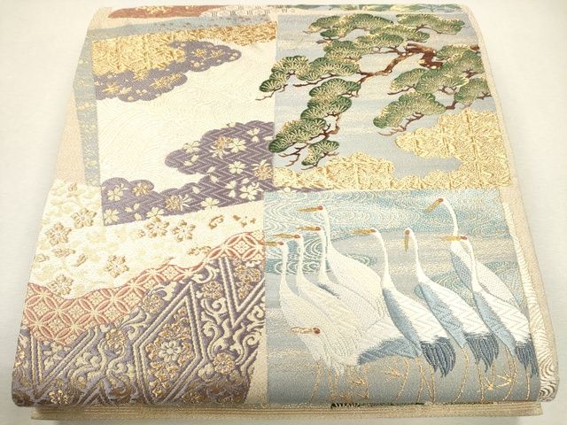 平和屋着物●六通柄袋帯　唐織　有栖川錦　金銀糸　逸品　CAAJ0299eg