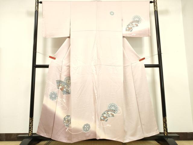 平和屋着物■訪問着 吉祥地紙花文 暈し染め 正絹 逸品 未使用 DAAI4289yyy