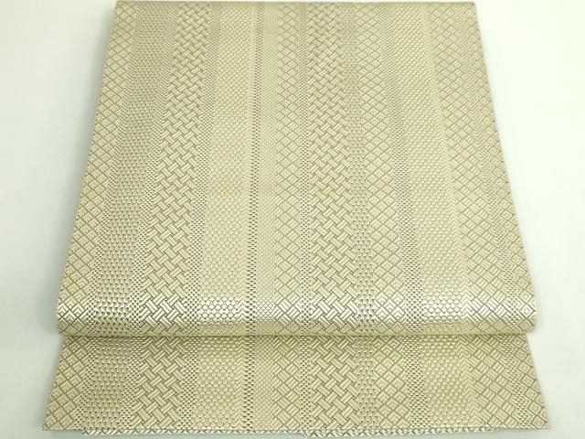 平和屋着物■極上　本場筑前博多織　草木染　手織工房　染匠：小森久　八寸名古屋帯　ジャバラ　逸品　D..