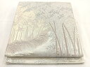 平和屋着物◎六通柄袋帯 竹林風景文 金銀糸 正絹 逸品 BAAT5278jr