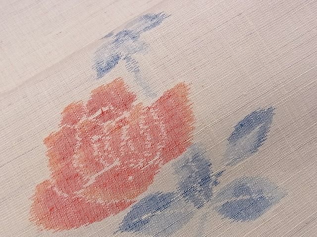 平和屋着物■上質な紬 草花文 逸品 未使用 CAAG1094dy