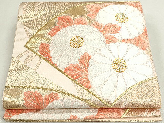 平和屋着物◎六通柄袋帯 地紙草花文 金糸 逸品 CAAI6010ou