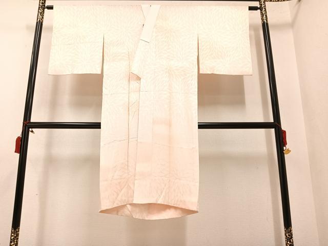 平和屋着物■長襦袢 無双仕立て 花地紋 暈し染め 正絹 逸品 AAAX8622ph