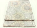 平和屋着物◎六通柄袋帯 正倉院毘沙門亀甲花文 銀糸 正絹 逸品 AAAL8249yx