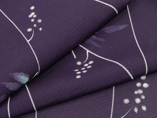 Summer Wear - 平和屋着物＊夏物　小紋　絽　手描き　葡萄文　正絹　逸品　AABA2806jd