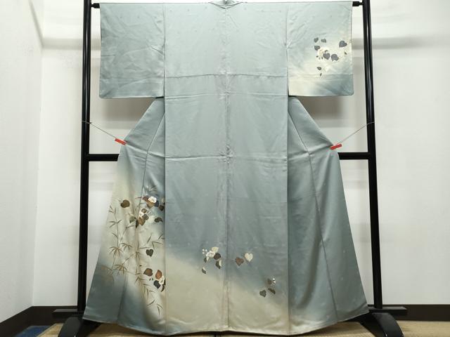 平和屋着物▼訪問着 螺鈿 草花文 暈し染め 金彩 正絹 逸品 CAAS8800vf