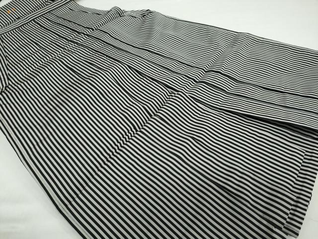 平和屋着物●男性　馬乗り袴　縞　正絹　逸品　DABB0901ud