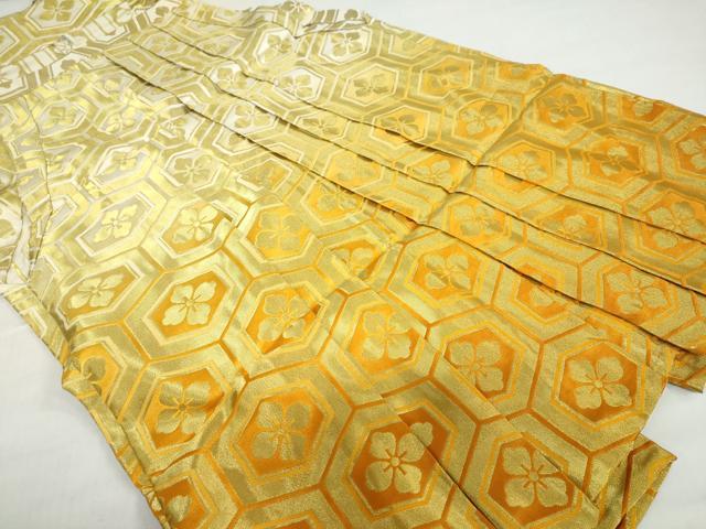 平和屋着物●男性　馬乗り袴　舞台衣装　亀甲花文　金糸　DABB0903ud