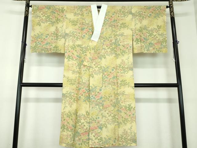 Kimono - 平和屋着物●上質な長襦袢　無双仕立て　花鳥風景　正絹　逸品　DABB4161ps