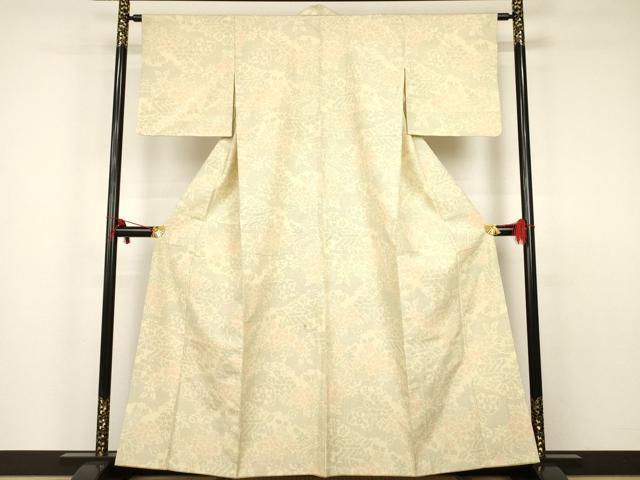 平和屋着物■上質な紬 亀甲文様 正絹 逸品 AAAR0304iu