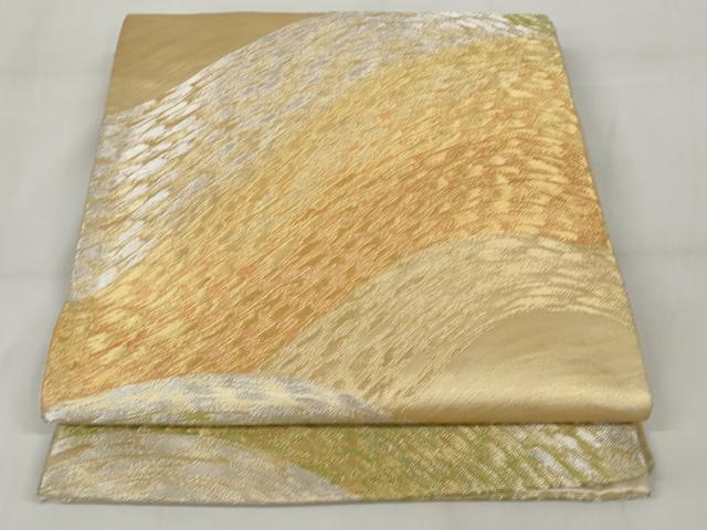 平和屋着物◎六通柄袋帯　流水文　金銀糸　正絹　逸品　AAAZ9872tn