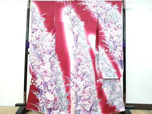 平和屋着物■豪華振袖 草花文 暈し染め 正絹 逸品 CAAQ4594fb 平和屋着物■豪華振袖 草花文 暈し染め 正絹 逸品 CAAQ4594fb