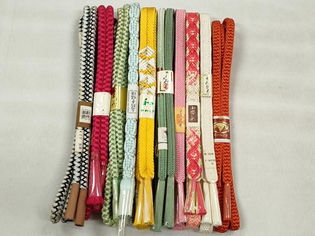 平和屋着物●和装小物　帯締め10本セット　唐組　御岳組　大和組　金銀糸　逸品　未使用　CABK5108qe