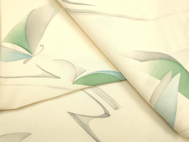 平和屋着物＊夏物　小紋　絽　舞蝶文　正絹　逸品　未使用　DAAT4197du