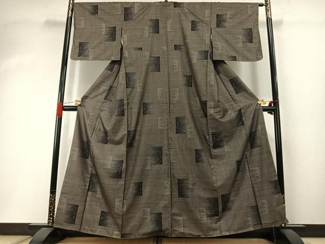 Rakuten - 平和屋着物●本場大島紬　カタス7マルキ　色紙文　正絹　逸品　未使用　AABI1920fy