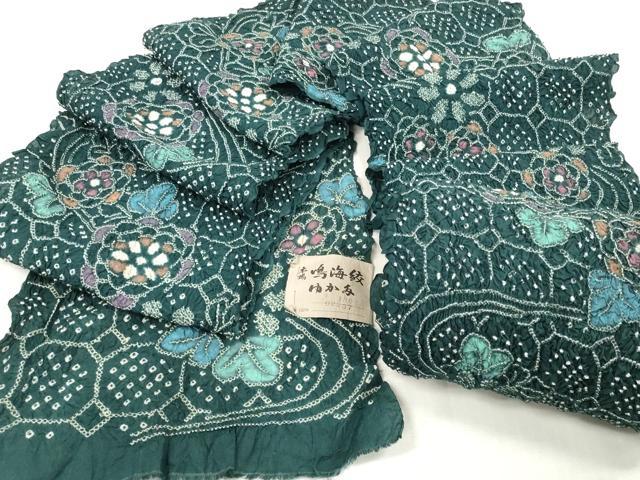 平和屋本店■夏物 浴衣 有松鳴海絞り　反物　着尺　流水花文　湯のし前　綿　逸品　未使用　DZAA10349kh5