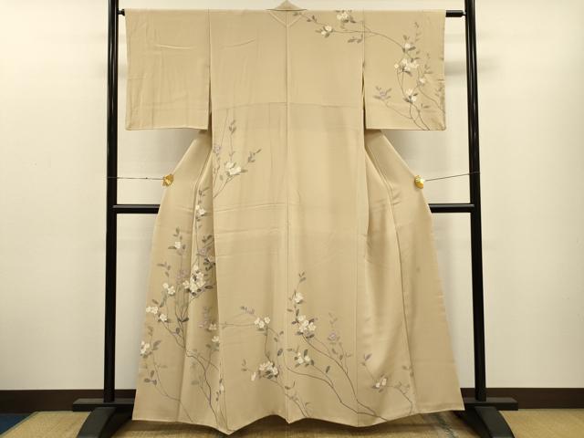平和屋着物●訪問着 友禅 作家物 枝花文 正絹 逸品 CAAT9286dy