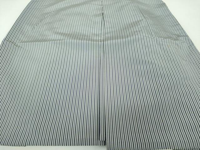 平和屋着物●男性　米沢安部吉　毘龍仙臺平　行灯袴　縞　正絹　逸品　DAAS3796ps