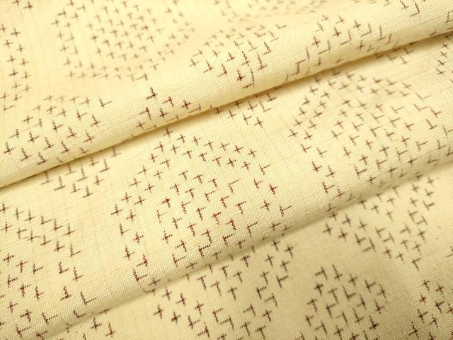 平和屋着物▽上質な紬　単衣　亀甲文　正絹　逸品　DAAT4441du