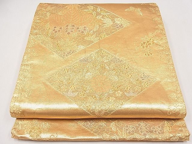 平和屋着物◎六通柄袋帯 菱花唐草文 金糸 逸品 CAAH2014dx