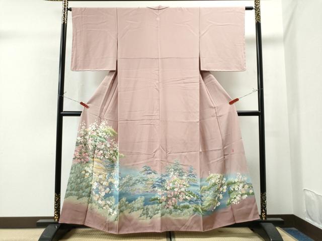 平和屋着物●十日町友禅作家 岡村蒼風 色留袖 正絹 逸品 CAAU1757yc