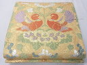 平和屋着物■六通柄袋帯 向かい鳥花文 金銀糸 逸品 CAAF8693th