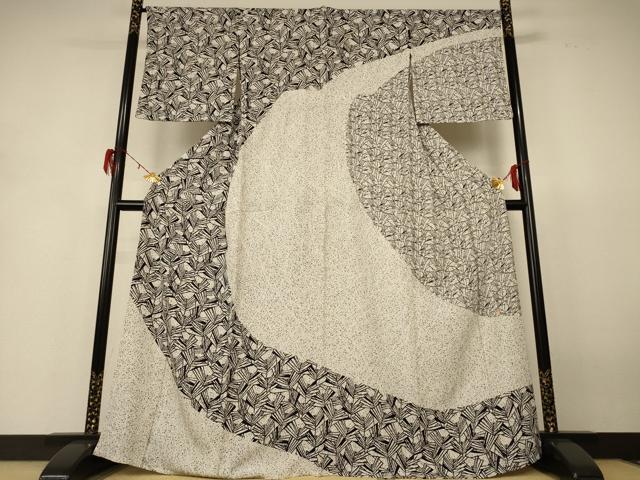 Full-Length Under-Kimono - 平和屋着物＊夏物　今井喜三郎　訪問着　縦絽　松葉文　正絹　逸品　AABH6447jd