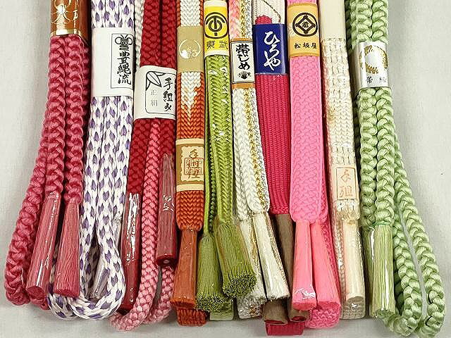 平和屋の平和屋着物●和装小物　帯締め10本セット　高麗組　御岳組　鴨川組　東急百貨店　金銀糸　松坂屋扱い　逸品　未使用　CABK4870qe｜アングル3