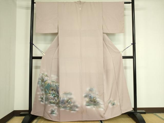 平和屋着物■豪華色留袖　手描き　風景文　暈し染め　金彩　正絹　逸品　DAAY2317op